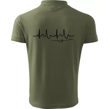 Pánská košile EKG kluzák - Polokošile pánská Pique Polo 203 - S ( Khaki )