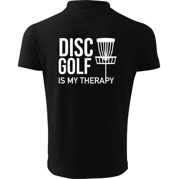 Pánská košile Disc golf is my therapy - Polokošile pánská Pique Polo 203 - 2XL ( Černá )