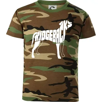 Chlapecké oblečení Ridgeback - Dětské maskáčové triko - 104-110cm / 3-4 roky ( Hnědý maskáč )