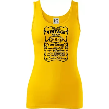 Dámské tričko Vintage Etiketa - 2005 - Dámské tílko - 2XL ( Žlutá )