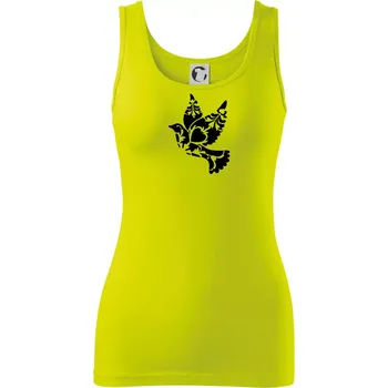 Ptáček vzorovaný - Dámské tílko - XS ( Limetková )