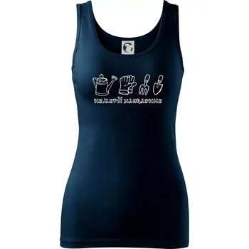 Dámské tričko Nejlepší zahradnice - Dámské tílko - L ( Námořní modrá (velmi tmavá - téměř černá) )