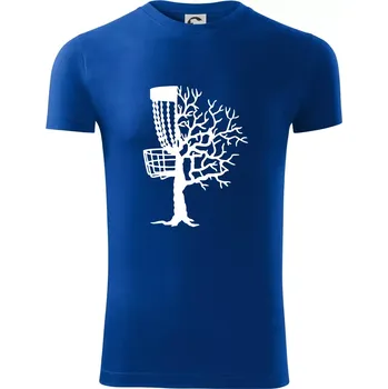 Pánské tričko Disc golf pozor strom - Viper FIT - Pánské zůžené tričko - M ( Královská modrá )