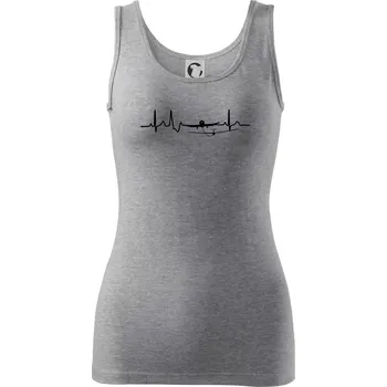 Dámské oblečení Ekg kluzák a letadlo - Dámské tílko - M ( Tmavě šedý melír )