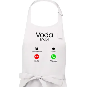 Kuchyňská zástěra Voda volá - Pánská zástěra na vaření - Univerzální velikost ( Bílá )