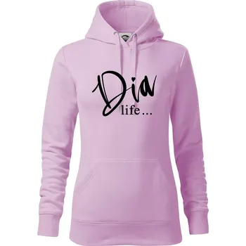 Dámská mikina D I A Life - Mikina dámská Cape s kapucí - XS ( Orchid )