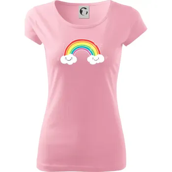 Dámské tričko Veselá duha - Dámské triko Pure - XS ( Růžová )