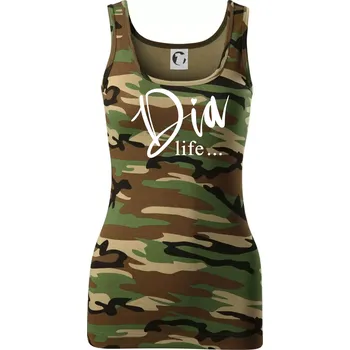 Dámské tričko D I A Life - Dámské Maskáčové tílko - M ( Hnědý maskáč )