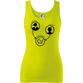 50% máma 50% táta = 100 perfektní - Dámské tílko - S ( Limetková )