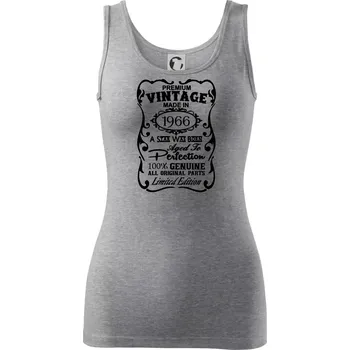 Dámské tričko Vintage Etiketa - 1966 - Dámské tílko - S ( Tmavě šedý melír )