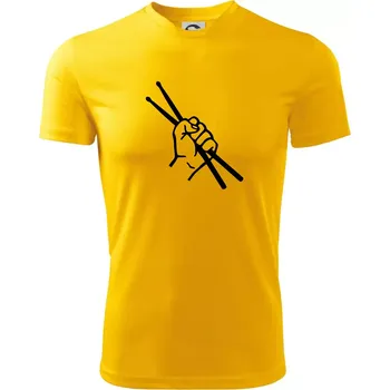 Paličky ruka - Pánské triko Fantasy sportovní (dresovina) - L ( Žlutá )