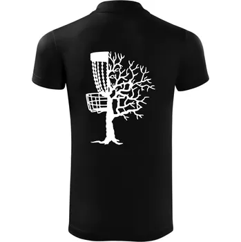 Pánská košile Disc golf pozor strom - Polokošile Victory sportovní (dresovina) - 3XL ( Černá )
