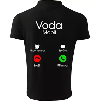 Pánská košile Voda volá - Polokošile pánská Pique Polo 203 - 5XL ( Černá )