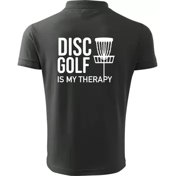 Pánská košile Disc golf is my therapy - Polokošile pánská Pique Polo 203 - XL ( Tmavá břidlice (šedá se zeleným nádechem) )