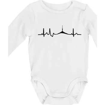 Kojenecké oblečení Ekg Jeseníky - Body kojenecké s dlouhým rukávem - Dlouhý r. do 3 měs ( Bílá )