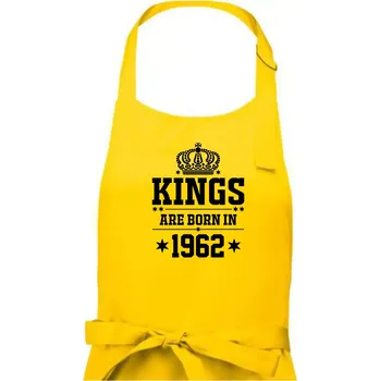 Kuchyňská zástěra Kings are born in 1962 - Pánská zástěra na vaření - Univerzální velikost ( Žlutá )