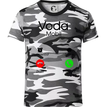 Chlapecké oblečení Voda volá - Dětské maskáčové triko - 104-110cm / 3-4 roky ( Šedý maskáč )