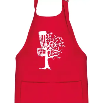 Kuchyňská zástěra Disc golf pozor strom - Dětská zástěra na vaření - Univerzální velikost ( Červená )