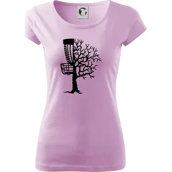 Dámské tričko Disc golf pozor strom - Dámské triko Pure - S ( Orchid )