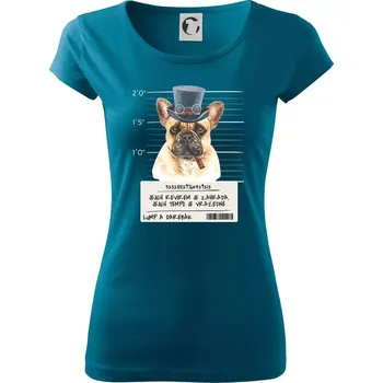 Lump a darebák francouzský buldoček - Dámské triko Pure - XS ( Petrolejová )