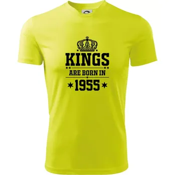 Pánské tričko Kings are born in 1955 - Pánské triko Fantasy sportovní (dresovina) - XL ( Neonově žlutá )