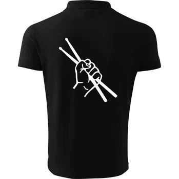 Pánská košile Paličky ruka - Polokošile pánská Pique Polo 203 - 4XL ( Černá )