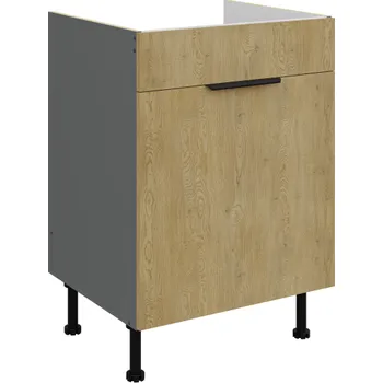 Kuchyňská skříňka Spodní skříňka na nožičkách 60 ZL 1S BB premium box, v provedení dub Cremona/antracit