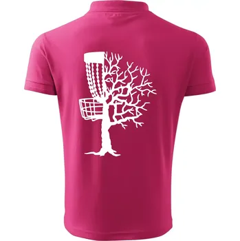 Pánská košile Disc golf pozor strom - Polokošile pánská Pique Polo 203 - XL ( Purpurová )