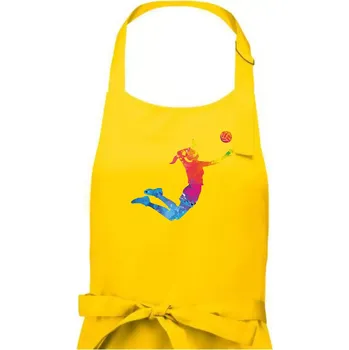 Kuchyňská zástěra Volejbalistka splash s míčem - Dámská zástěra na vaření - Univerzální velikost ( Žlutá )