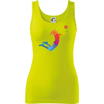 Volejbalistka splash s míčem - Dámské tílko - S ( Limetková )