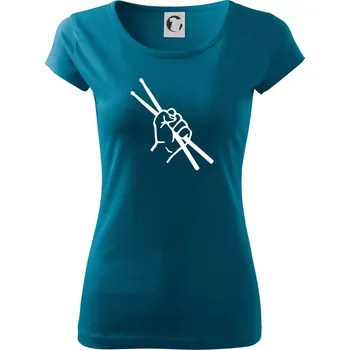 Dámské tričko Paličky ruka - Dámské triko Pure - M ( Petrolejová )