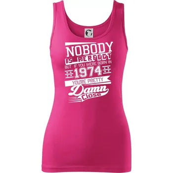 Dámské tričko Nobody is perfect - 1974 - Dámské tílko - XL ( Purpurová )