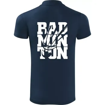 Pánská košile Badminton nápis - Polokošile Victory sportovní (dresovina) - 3XL ( Námořní modrá (velmi tmavá - téměř černá) )