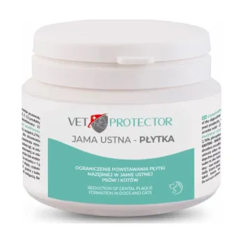 Péče o psí chrup JM SANTE Vet Protector Oral cavity – dental plaque - prášek na ústní hygienu psa a kočky – 60g