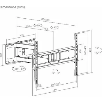 Televizní držák DRŽÁK NA TV LPA80-463D STANDARD