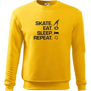 Pánská mikina Eat sleep skate - lední bruslení - Mikina Essential pánská - XL ( Žlutá )