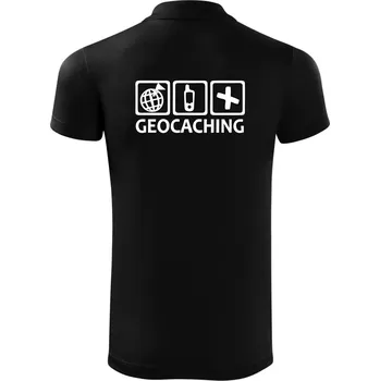 Pánská košile Geocaching ikony - Polokošile Victory sportovní (dresovina) - XL ( Černá )