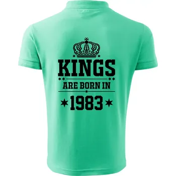 Pánská košile Kings are born in 1983 - Polokošile pánská Pique Polo 203 - 4XL ( Mátová )