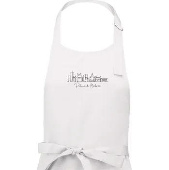 Kuchyňská zástěra Mallorca - Siluety památek - Dámská zástěra na vaření - Univerzální velikost ( Bílá )