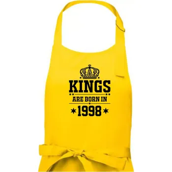 Kuchyňská zástěra Kings are born in 1998 - Pánská zástěra na vaření - Univerzální velikost ( Žlutá )