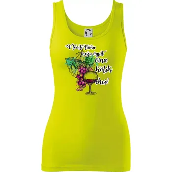 Dámské tričko V tomto tričku můžu vypít vína kolik chci - Dámské tílko - S ( Limetková )