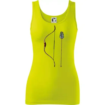 Dámské tričko Luk a šíp kresba - Dámské tílko - XL ( Limetková )
