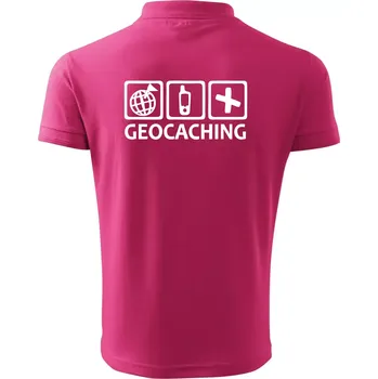 Pánská móda Geocaching ikony - Polokošile pánská Pique Polo 203 - 4XL ( Purpurová )
