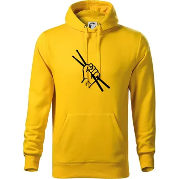 Pánská mikina Paličky ruka - Mikina pánská Cape s kapucí - 3XL ( Žlutá )