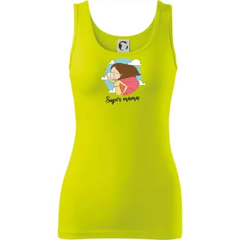 Kreslený obrázek Super máma - Dámské tílko - XS ( Limetková )
