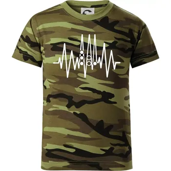 Chlapecké oblečení Backgammon EKG - Dětské maskáčové triko - 122 cm/6 let ( Zelený maskáč )