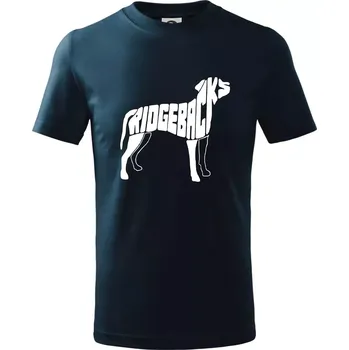 Chlapecké tričko Ridgeback - Tričko dětské bavlněné - 134 cm/8 let ( Námořní modrá (velmi tmavá - téměř černá) )