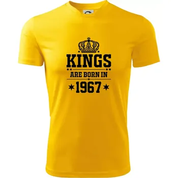 Kings are born in 1967 - Pánské triko Fantasy sportovní (dresovina) - XL ( Žlutá )