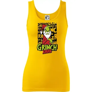 Dámské tričko Grinch Xmas - Dámské tílko - S ( Žlutá )