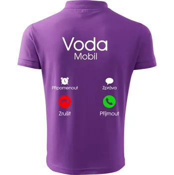 Pánská košile Voda volá - Polokošile pánská Pique Polo 203 - 3XL ( Fialová )